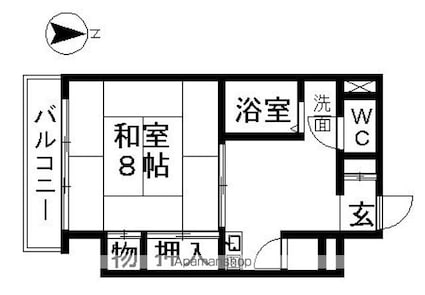 Ｋ・Ｐｏｉｎｔ　Ｂｌｄｇ[1DK/29.15m2]の間取図