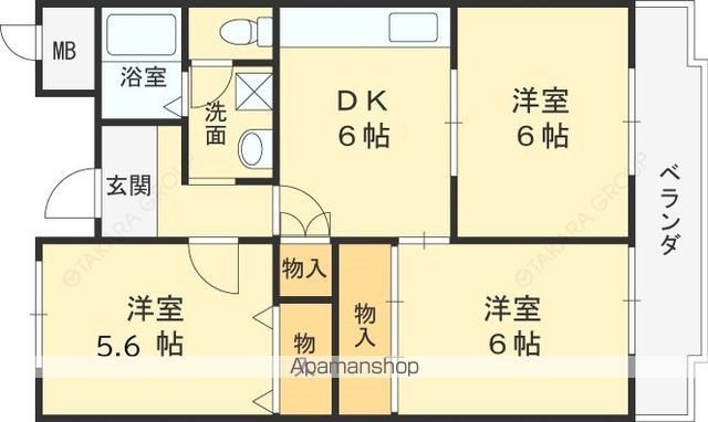 シャンポール東大阪の間取り写真