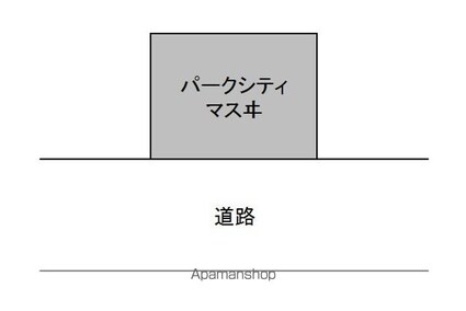 パークシティマスヰ[1R/19m2]の配置図
