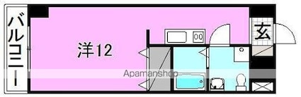 カローラ宮田[1R/37.5m2]の間取図