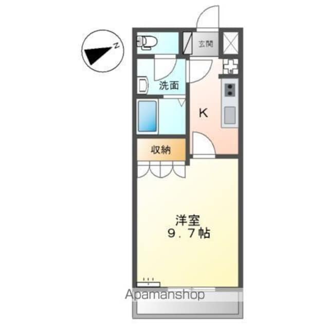 サン・マリカ[1K/29.75m2]の間取図