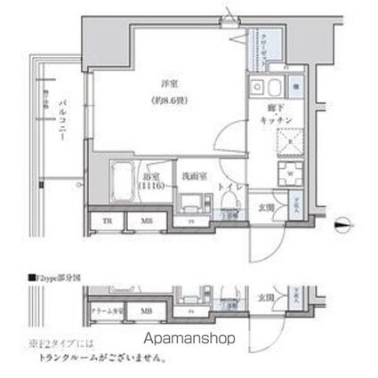 パークアクシス新栄[1K/28.71m2]の間取図
