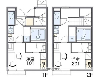 レオパレスラ　スリーズ[1K/26.08m2]の間取図