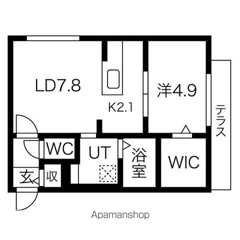 ブランシャール円山医大前 106 ｜ 北海道札幌市中央区南四条西２０丁目1-15（賃貸マンション1LDK・1階・37.10㎡） その2