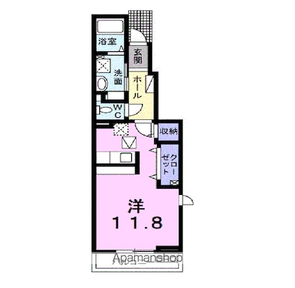リトモ　フェリーチェ　Ⅵ[1R/34.15m2]の間取図
