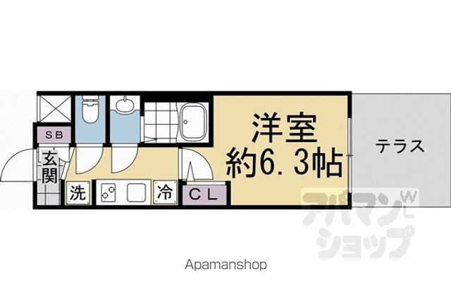 東海道本線 京都駅 徒歩8分 7階建 新築の間取り写真