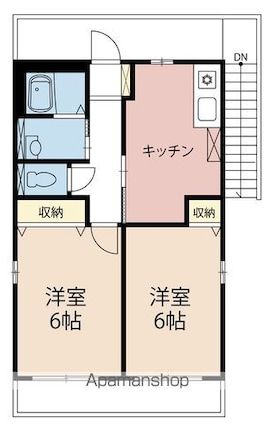 レトア山城[2DK/44.74m2]の間取図