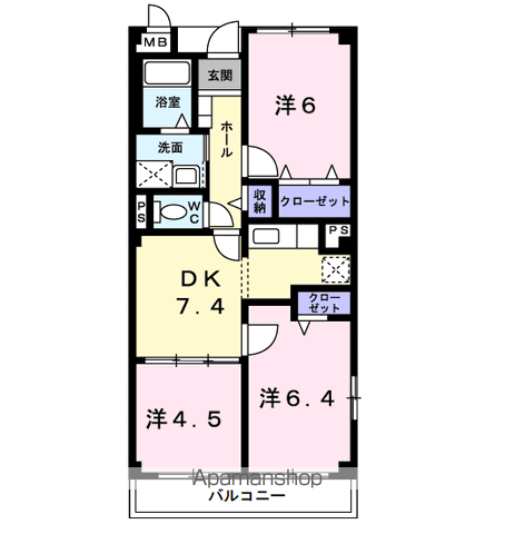 パルテールＢの間取り