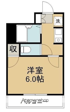 アルページュ若林[1K/22m2]の間取図