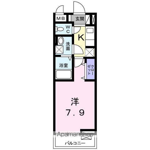 小平市小川東町のアパートの間取り