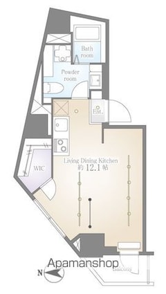 サクラスプリング高輪[1R/32.29m2]の間取図