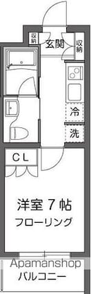 ガーデン用賀[1K/25.06m2]の間取図