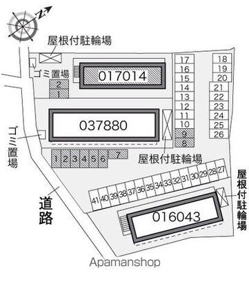 レオパレスエスペランサⅡ[1K/20.28m2]の配置図