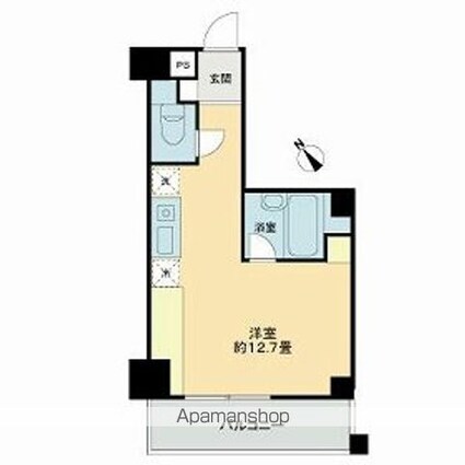 東京都大田区南蒲田１丁目[1R/26.19m2]の間取図