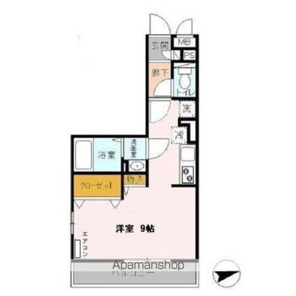 リヴィエール[1R/27.84m2]の間取図