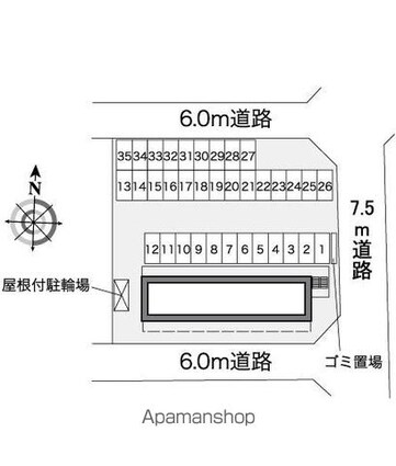 レオパレス福田町南[1K/20.81m2]の配置図
