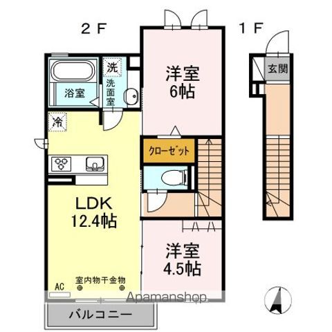 ブランドール勝川の間取り写真