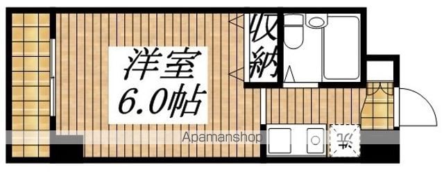 アバクス立川[1R/18.42m2]の間取図
