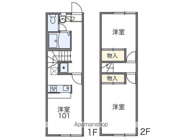 レオパレスとさみずきの間取り写真