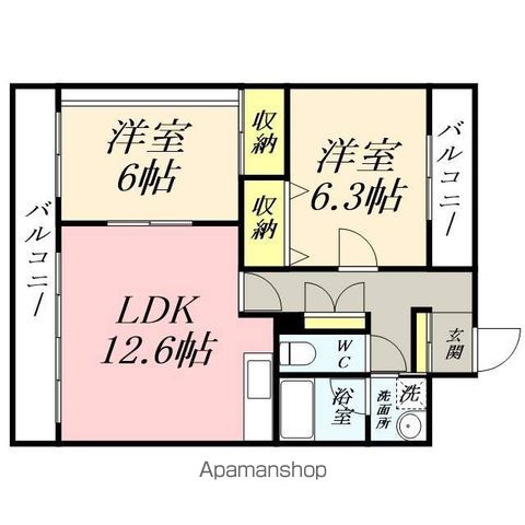 ベルメゾン東光豊成の間取り写真