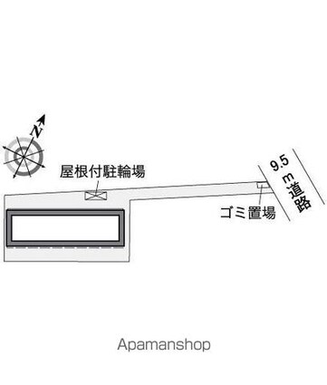 レオパレスかすもり[1K/23.61m2]の配置図