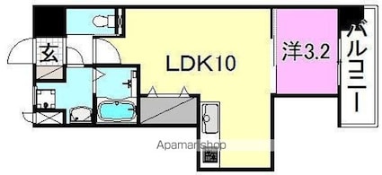 Ｍａｙｆａｉｒ美沢[1LDK/32m2]の間取図