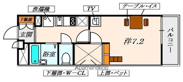 レオパレスハウス香里ヶ丘の間取り写真