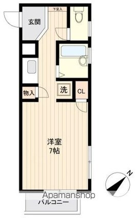 スカイヒルズ尾山台[1R/24.19m2]の間取図