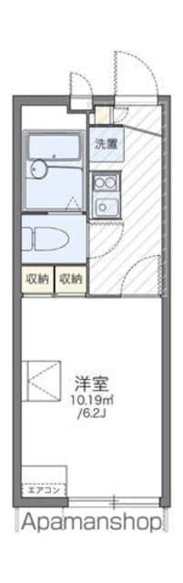 レオパレス室町[1K/19.87m2]の間取図