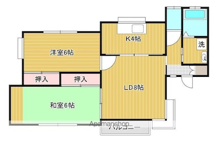 メゾン高屋敷[3K/55.48m2]の間取図