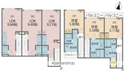 カインドネス亀有[1LDK/39.56m2]の間取図