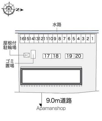 レオパレスエムケイ　３７[1K/23.61m2]の配置図