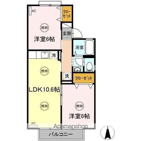 ドミール円座D棟の間取り写真