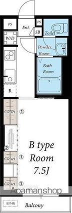 リブリ・アピ[1K/26.08m2]の間取図