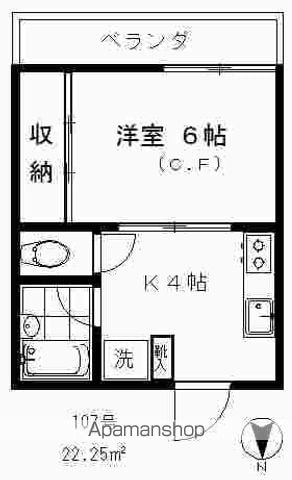 東急大井町線 旗の台駅 徒歩1分 4階建 築33年の間取り写真