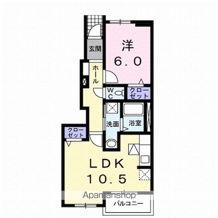 リアン　メゾン[1LDK/42.63m2]の間取図