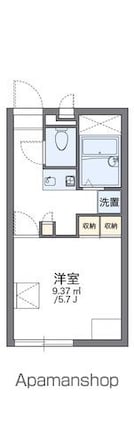 レオパレス葉月[1K/20.28m2]の間取図