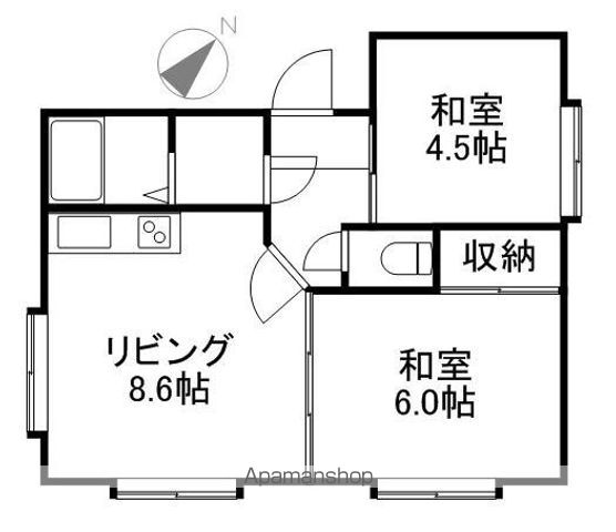 コーポ大橋の間取り写真