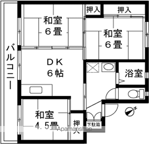 ビレッジハウス小国1号棟の間取り写真