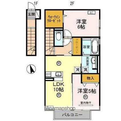 和歌山県和歌山市木ノ本[2LDK/59.87m2]の間取図