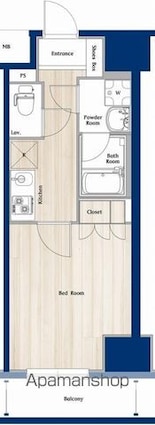 Ｎーｓｔａｇｅ亀戸[1K/26.14m2]の間取図