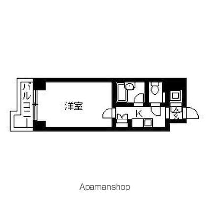 東京都中野区沼袋４丁目[1K/20.25m2]の間取図