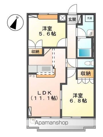 クレメント駒木Ａの間取り