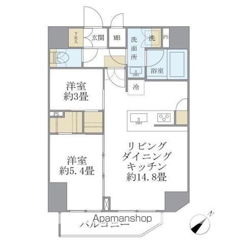 アジールコート町屋の間取り写真