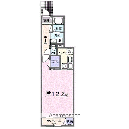 メゾンラテ稲葉[1K/40.01m2]の間取図