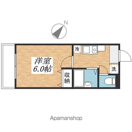 ローレル恋ヶ窪[1K/19.19m2]の間取図
