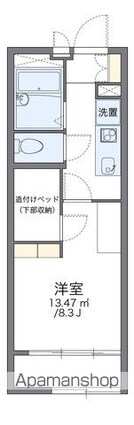 レオパレスシナジー[1K/22.35m2]の間取図