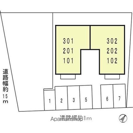和歌山県和歌山市餌差町１丁目[2DK/50.47m2]の配置図