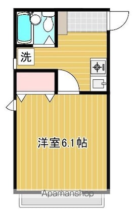 クレイドルパレット中里[1K/20.28m2]の間取図