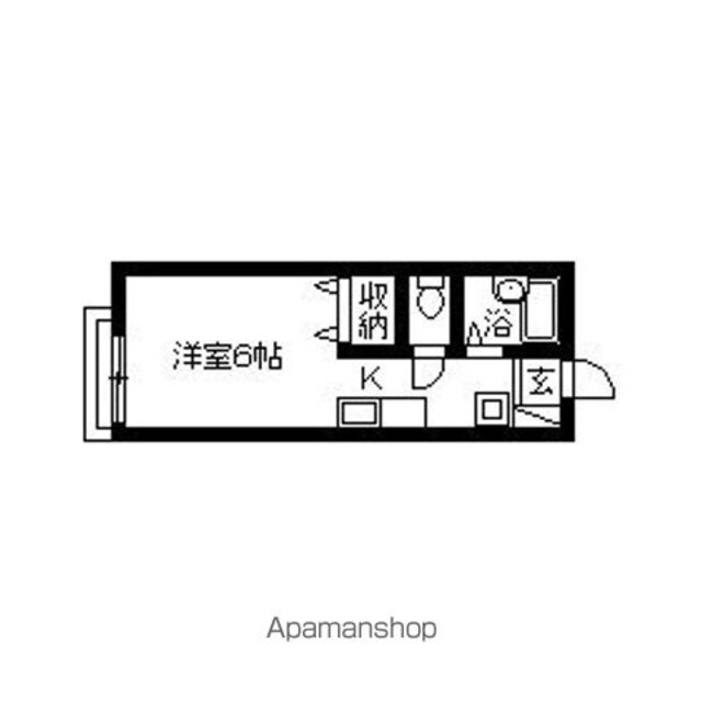 東京都世田谷区松原２丁目[1K/19.87m2]の間取図